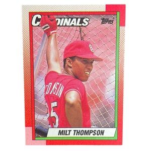 1990 milt thompson st louis cardinals topps baseball card # 688